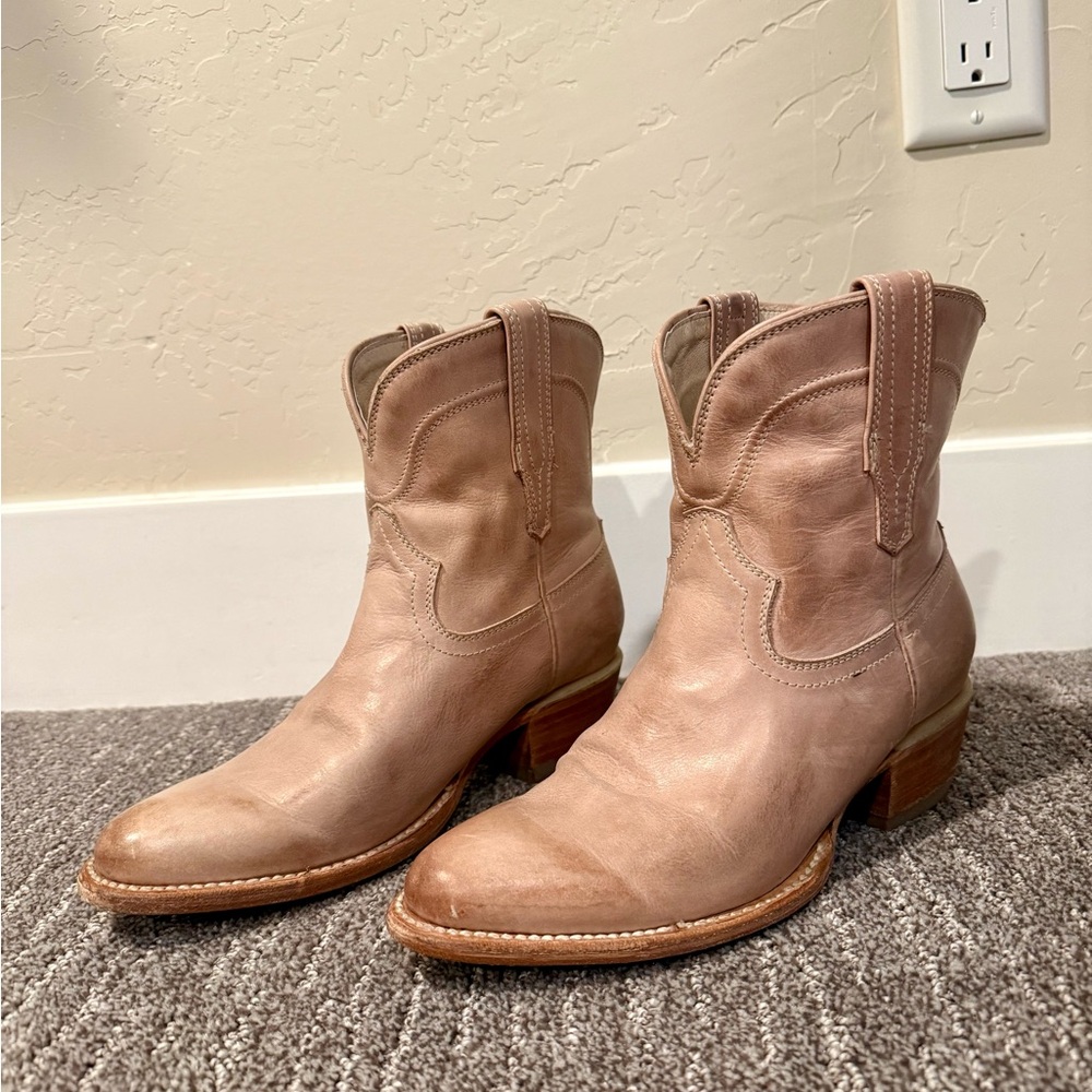Freebird by Steven Blush/Nude Leather Ankle Boots